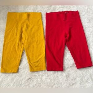 Mini Boden Red and Yellow Kids Capri Leggings